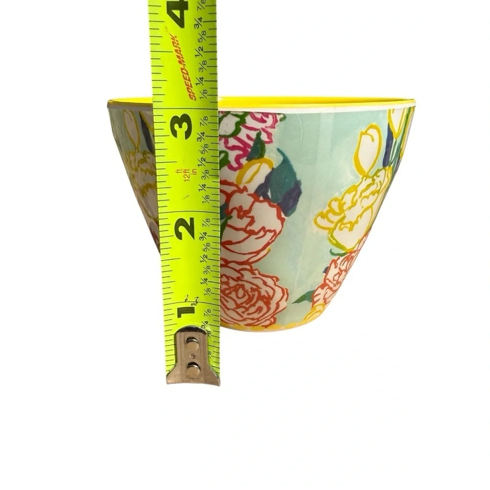 Anthropologie x Lulie Wallace Floral Melamine Bowl Set of 3 Garden Cottagecore